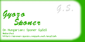 gyozo sponer business card