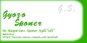 gyozo sponer business card